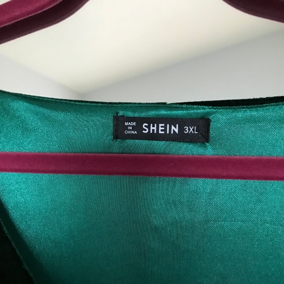 Midi Dark Green Velvet Dress - Picture 4 of 4